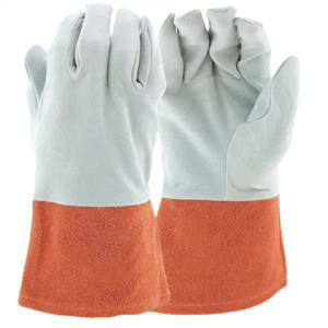<b>Workwear</b> Reflective Safety Clothing Premium Quality Cowhide Split Leather <b>Gloves</b> for Firefighting BBQ Welding <b>Gloves</b> - Product Image 6