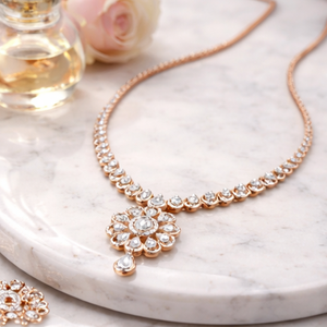 Collar con Colgante de Halo de Diamantes Triples con Certificación IGI, Chapado en Oro de 14K, Joyería Fina y Delicada para Mujer, Aniversario - Product Image 4