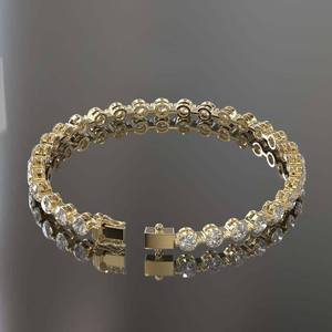 Timeless Moissanite Tennis <b>Bracelet</b> Round Brilliant Cut 925 Sterling <b>Silver</b> Fashion Jewelry for Bridal Gift and Everyday Wear - Product Image 5