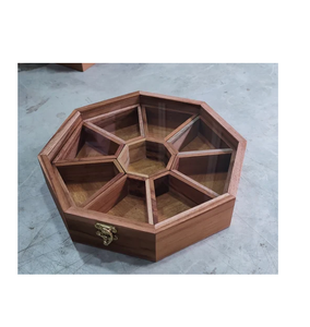 Acacia Wood Spice <b>Box</b> With Acrylic Lid Organizer Excellent Quality Wood Spice <b>Box</b> Best Price - Product Image 4