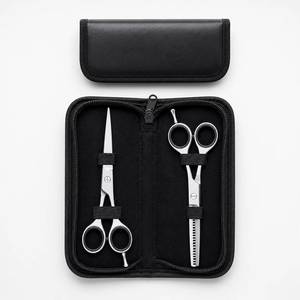 Ensemble de ciseaux de coiffure professionnels en acier inoxydable 440C, lame tranchante, manche long, pour droitiers, usage en salon - Product Image 2