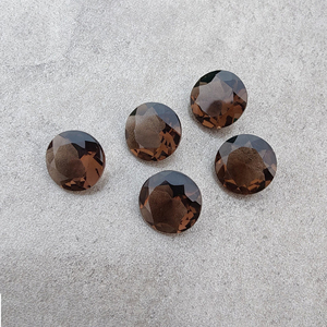 Quartz fumé naturel, taille facetée, forme ronde, pierre précieuse calibrée pour la fabrication de bijoux, toutes tailles en gros - Product Image 2