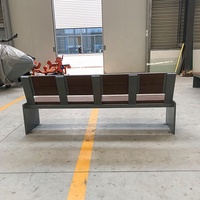 Banc de jardin de haute qualité certifié CE avec dossier et accoudoirs centraux, en bois respectueux de l'environnement