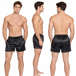 Pantalones Cortos de Satén para Hombre al por Mayor, de Verano, de Cintura Baja, de Seda, 100% Nylon, de Secado Rápido, para Entrenamiento, con Cordón Ajustable - Product Image 5