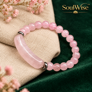 Bracelet élastique en pierre naturelle rose, forme de boule, perles, unisexe, tendance, améthyste, 19cm, bijoux cadeau - Product Image 3