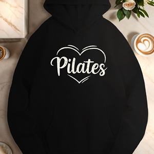 Sudadera con Capucha Casual para Mujer, Diseño de Corazón, 100% Poliéster, Tejido de Punto con Estampado por Transferencia de Calor - Product Image 2