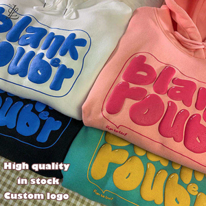 เสื้อฮู้ด Urban Puff 3D สำหรับโลโก้แบบกำหนดเอง ผ้าฝ้ายหนานุ่ม ทรงปกติ สตรีทแวร์ ผ้าถัก ดีไซน์ 2 in 1 แบบเร็ว - Product Image 3