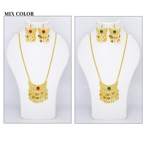 Alta calidad de lujo 24K 18K Color oro árabe Dubai chapado en oro conjuntos de joyas de lujo Dubai conjuntos de joyas de joyería para mujeres - Product Image 4