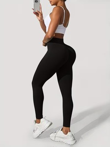 Leggings de yoga sans couture à taille haute pour femmes |   Leggings de sport tie-dye délavés à l'acide |   Pantalons de fitness légers en polyester et élasthanne - Product Image 3