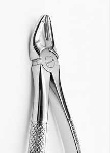 Forceps d'extraction dentaire manuels ergonomiques pour incisives supérieures et canines, à bec étroit fendu, poignée texturée, en acier inoxydable - Product Image 3