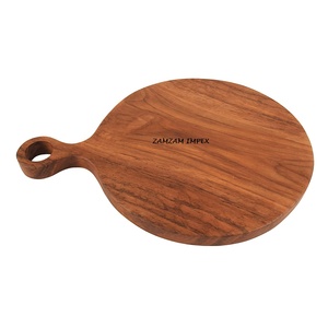 Plateau de service de charcuterie en bois d'acacia avec poignée Plateau rustique à fromage, apéritif et collation pour la cuisine - Product Image 6