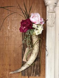 Vase en corne de buffle fait main, artisanat naturel, décoration murale rustique, porte-fleurs pour la décoration de la maison - Product Image 4