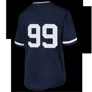 เสื้อเบสบอลนิวยอร์ก 99 เมช คอวี แขนสั้น ระบายอากาศได้ดี ผลิตจากโพลีเอสเตอร์ สำหรับผู้ชาย - Product Image 4