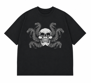 Camiseta Negra para Hombre, Corte Regular, 100% Algodón, Antiarrugas, Transpirable, Manga Corta, Cuello Redondo - Product Image 4