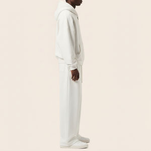 Ensemble de survêtements vintage 2 pièces à capuche personnalisé, coupe régulière, avec cordon de serrage et logo personnalisé pour hommes – Vente chaude - Product Image 6