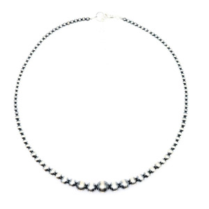 Collier de perles en argent sterling 925 noir et argent, bijoux élégants faits à la main, unisexe, mode haut de gamme, Imperial India Gems - Product Image 2