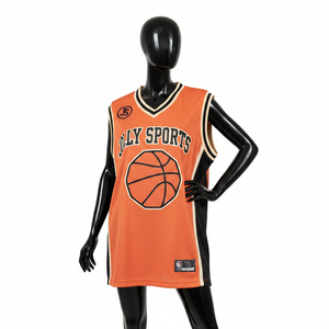 Maillot de basket-ball pour femmes, en polyester respirant à séchage rapide, avec empiècements noirs, design personnalisé par transfert thermique, logo personnalisé. - Product Image 6