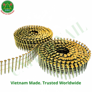 Clous à vis de 1-3/4 pouces avec tige filetée, revêtement jaune, pour pistolet à clous pneumatique, utilisation pour palettes, prix de gros, provenant d'usine vietnamienne - Product Image 3