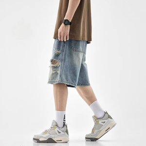 Shorts en jean pour hommes 2025 – Qualité supérieure, coupe droite en coton, prix bas, stock usine, décontracté - Product Image 2