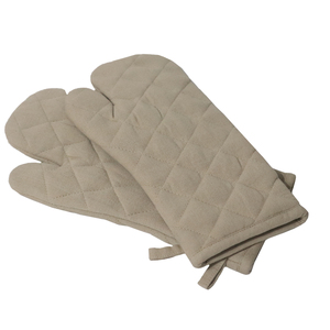 Ensemble de gants de four de couleur unie, design personnalisé, haute qualité, 100% coton, pour utilisation au four, fournisseur en Inde. - Product Image 5
