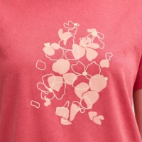 Kaos Wanita Warna Pink Coral Y2K Motif Bunga Pelangi Kerah Bulat Regular Fit Lengan Pendek 100% Katun Rajutan Jersey Musim Semi Musim Panas OD