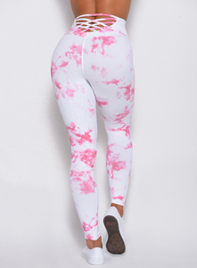 Nuevo Conjunto de Yoga Estilo 2026, Leggings Tie Dye Blanco y Rosa, Ropa Deportiva, Top Corto, Producto Duradero - Product Image 6