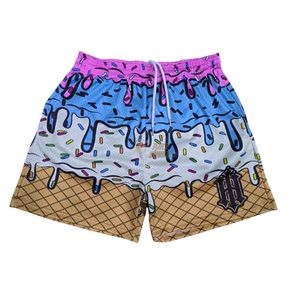 Shorts en maille à sublimation imprimée, légers, respirants, streetwear, shorts de sport, séchage rapide, pour hommes - Product Image 5