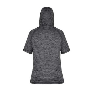 Sudadera con Capucha de Manga Corta para Hombre, Corte Regular, Tejido de Poliéster de Secado Rápido, Color Sólido, Estilo Casual de Verano - Product Image 2