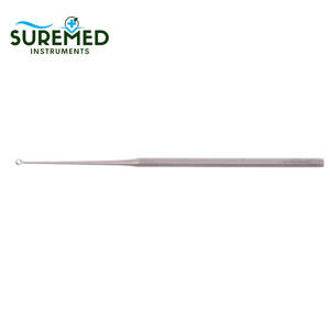 Curette auriculaire Buck en acier inoxydable, droite et à bout émoussé, instrument chirurgical manuel ORL pour usage hospitalier - Product Image 4