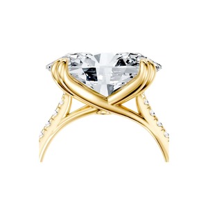 Anillo de Compromiso de Oro Amarillo de 9 Quilates con Diamante Ovalado de 2 Quilates Cultivado en Laboratorio, Estilo Solitario, Joyería Fina Personalizada - Product Image 3