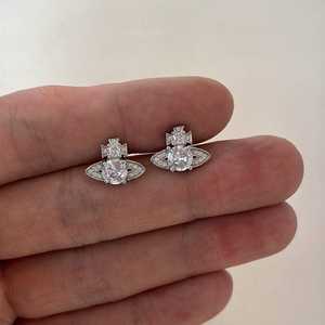 Sparkly Moissanite 1CT Round Cut Diamond Stud Earrings Streetwear Punk Stud Pushback 925 Sterling Silver Fine Proposal Gift - Product Image 1