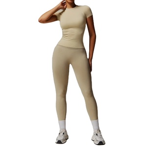 ชุดโยคะสุดเซ็กซี่สำหรับผู้หญิงเสื้อผ้ากีฬาเลกกิ้งกางเกงกีฬาเสื้อผ้าเล่นกีฬาเล่นฟิตเนสยิม - Product Image 1