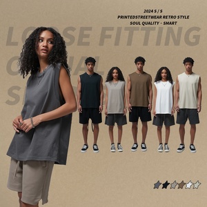 230g <b>Men's</b> Tank Top Cotton Sports Fitness Vest Thickened <b>Base</b> <b>Layer</b> Undershirt Wholesale OEM - Product Image 2