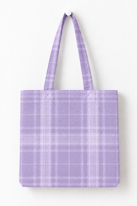 Bolsa de Mano Morada, Bolsa de Hombro de Lona, Bolsa de Compras Reutilizable para Uso Diario - Product Image 1