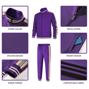 Conjunto Deportivo Premium de Dos Piezas con Cremallera Completa para Gimnasio, Correr y Trotar, Conjunto Deportivo de Alta Calidad con Cremallera Completa, Conjunto Deportivo de Dos Piezas - Product Image 3