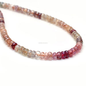 Perles en forme de rondelle lisse multi-saphir super naturel 4.50x4.50 MM 16 pouces perles de pierres précieuses utilisation de brin pour la fabrication de bijoux - Product Image 2