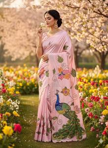 Collection Premium de Sarees-Blouses en Soie Magnifiquement Conçus avec des Broderies et des Impressions Numériques - Fabricant de Mode Féminine - Product Image 6