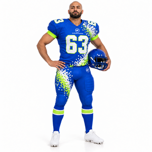 Conjunto de Pantalones y Camiseta de Fútbol Americano Personalizados, Cuello en V, Manga Corta, Transpirable, Antibacterial, Uniforme Personalizado con Cintura Elástica - Product Image 4