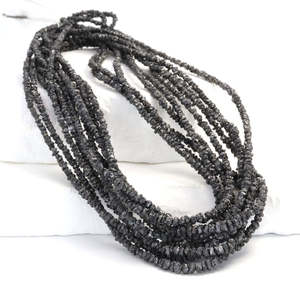 Perles de Diamant Noir Naturel Taillées à la Main, en Éclats, 2,5mm-3mm, 16 Pouces, Pépites Brutes, Perles Libres pour la Fabrication de Bijoux Fins - Product Image 3