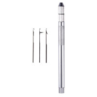Pince à extensions capillaires légère et réutilisable 100 % acier inoxydable, aiguille à boucle, enfileur de perles, outil de qualité supérieure pour cheveux