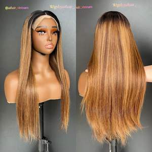 Super Vente Perruque Vietnamienne Ondulée Couleur Noire Naturelle Dentelle Frontale Fermeture Dentelle Suisse Densité 200% Extrémité Complète Soyeuse Lisse - Product Image 3