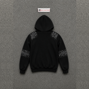 Black Rhinestone <b>Zip</b> Up Hoodie Oversized Streetwear Hoodie Unisex Full <b>Zip</b> <b>Hooded</b> Sweatshirt Casual Cotton Fashion Winter Wears - Product Image 6