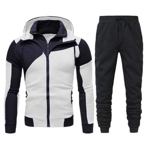Conjunto Deportivo Premium para Hombre, de 2 Piezas, Sudadera con Capucha y Pantalones Jogger, Talla Grande, Estilo Casual Otoñal, Lavado Ácido, 100% Algodón Canvas - Product Image 1
