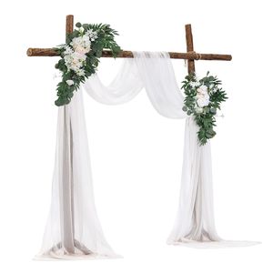 Kit di Fiori Artificiali per Arco Nuziale Bianco da 2,4 m, Composizione Floreale per Feste, Include 2 Pezzi She e 2 Pezzi Drapes (Confezione da 4) - Product Image 4