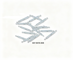 Barres à ressort de haute qualité à double extrémité, Taille : 21-30 mm (lot de 100 pièces) Pièces de montre pour la fabrication de bijoux, vente en gros - Product Image 1