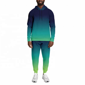 Nueva Tendencia, Conjuntos Deportivos Unisex con Capucha, Gruesos, con Degradado, Opciones de Color Personalizadas, 100% Algodón, Fabricante de Ropa OEM ODM, Venta al Por Mayor - Product Image 3