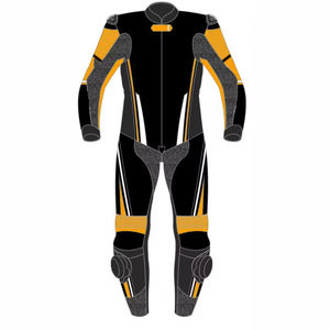 Combinaison en cuir pour motards, nouvelle conception, pour les courses, noir et rouge, qualité supérieure, vêtements de moto pour hommes, fabriquée au Pakistan. - Product Image 6