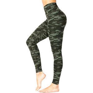 Leggings de yoga pour femmes de haute qualité, taille haute, imprimés, en polyester/nylon, durables, respirants, séchage rapide, extensibles dans quatre directions, vente en gros - Product Image 1