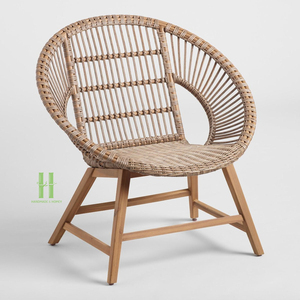 Boho Butterfly Shape Rattan Relaxing Chair Handwoven Natural Wicker Wing Back Chair Eco-Friendly Dining Room Furniture Vietnam - Product Image 3