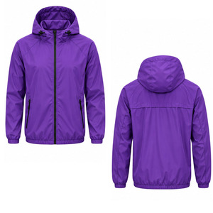 Windbreaker <b>Jacket</b> for <b>Men</b> <b>Lightweight</b> Outdoor Sports Water Resistant Full Zip Hooded Activewear Export Quality OEM Manufacture - Product Image 4